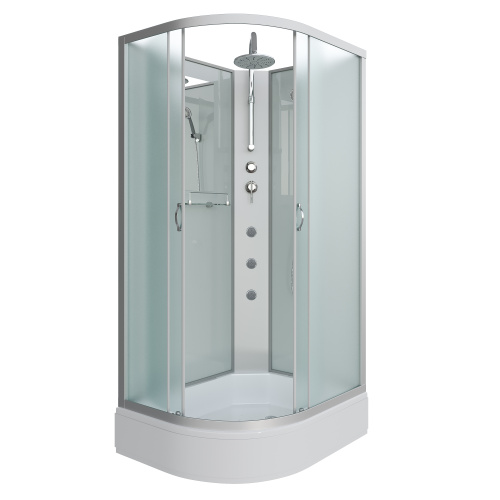 Душевая кабина Niagara Classic 339844RBKTG 90х80 асимметричная без крыши ориентация правая