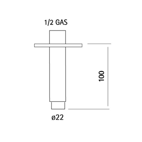 Держатель для верхнего душа Cisal Xion DS013551D1 нержавеющая сталь - фото 2