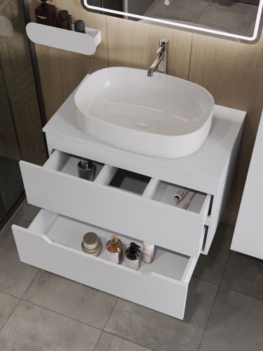 Тумба с раковиной Orange Line Li-80TuwMDF+B04-600W 81х46х69 - фото 4