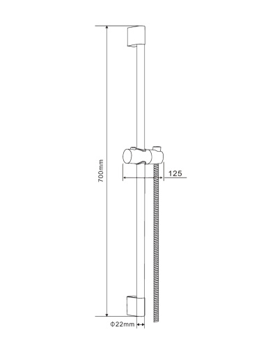 Штанга для душа Orange ORANGE OS8B черный - фото 3