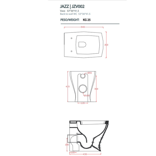 Чаша унитаза напольная Artceram JAZZ JZV002 05 00 цвет белый матовый без сиденья - фото 2