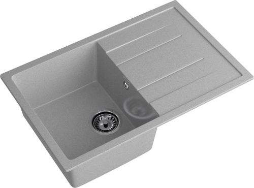 Кухонная мойка Granfest Quadro Q-780L серый 77х50 цвет серый поверхность матовая - фото 2