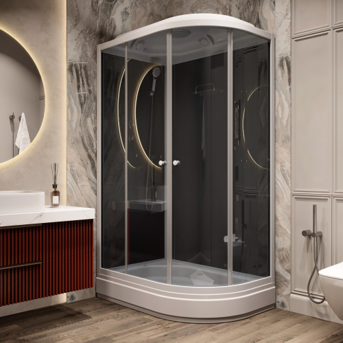 Душевая кабина Parly Classic CM121L 120х80 асимметричная с крышей