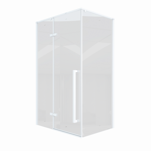 Душевой уголок Cerutti SPA C1AW 120х90 стекло прозрачное профиль белый без поддона