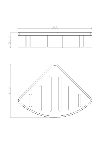 Полка в ванную комнату Wonzon & Woghand WW-4132-BG - фото 2