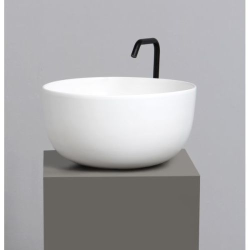 Раковина керамическая White Ceramic Dome W0307SETBD/Dome 40х40 накладная цвет синий без отверстий под смеситель - фото 2