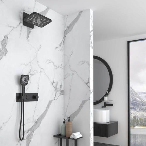 Душевая система Vincea VSFW-422TI4MB встраиваемая в стену с термостатом