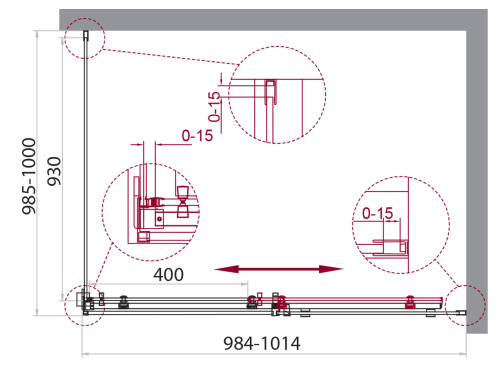 Душевой уголок BelBagno ACQUA ACQUA-A-1-100-C-Cr 100х100 стекло прозрачное профиль хром глянцевый без поддона - фото 2