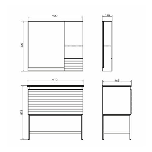 Зеркало-шкаф Comforty Страсбург 00-00006573CF 90х14х80 подвесной цвет дуб дымчатый - фото 2