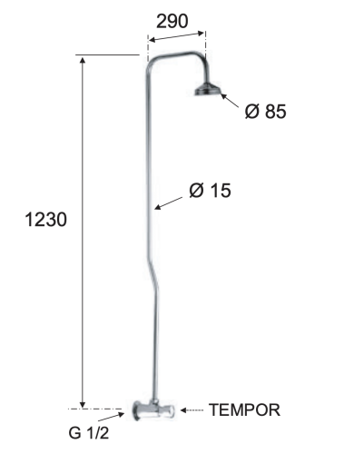 Кран порционный для душа Remer Tempor TE53329EX351 - фото 2