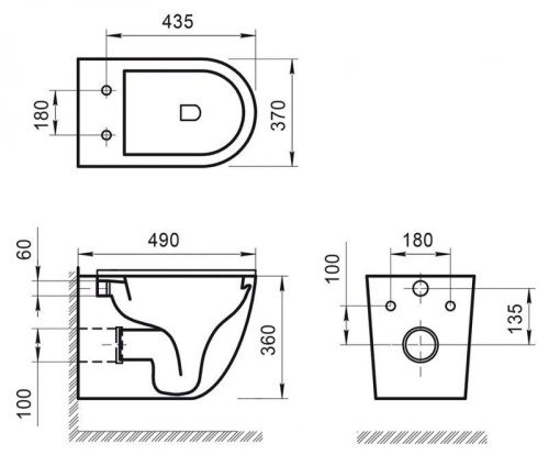 Комплект унитаз с инсталляцией с клавишей смыва BelBagno SFERA-R BB046CHR/BB2111SC/BB002-80/BB014-SR-BIANCO - фото 5