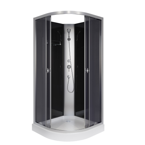 Душевая кабина Niagara Eco E90/13/TN/BK 90х90 четверть круга без крыши ориентация универсальная - фото 2
