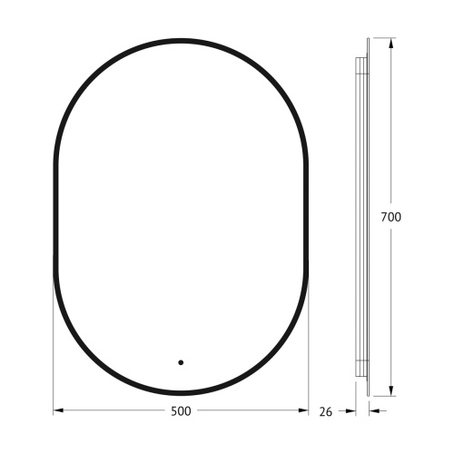Зеркало в ванную Defesto AURA DF 2923R 50х70 - фото 2
