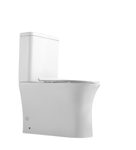 Унитаз напольный с бачком Agger AT01000 белый с сиденьем микролифт безободковый душевой смыв - фото 4