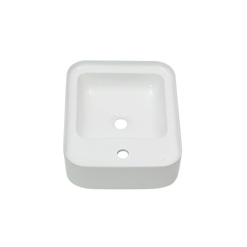 Раковина из сантехнического фарфора Melana 320309-805 50х40 накладная цвет белый 1 отверстие под смеситель - фото 2