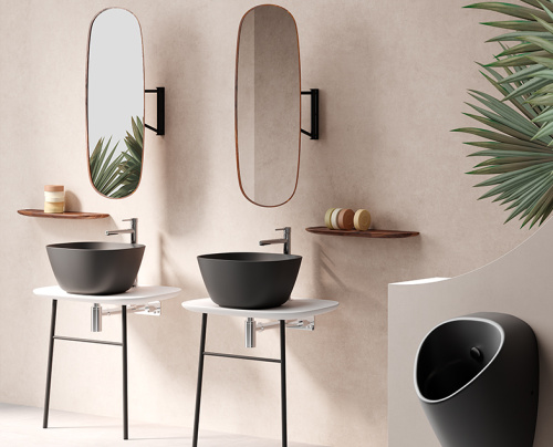 Зеркало в ванную Vitra Plural 64059 38х90 цвет американский орех - фото 2