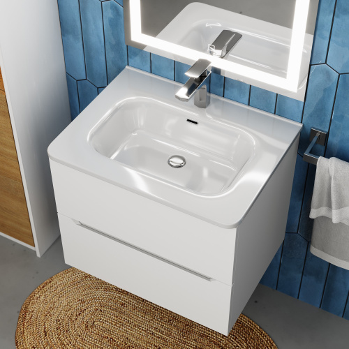 Раковина керамическая Uperwood Monica RMonica60wg 61х46 полувстраиваемая цвет белый - фото 3