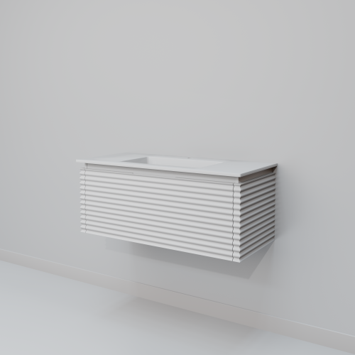 Тумба с раковиной Art Decco Jacqueline (Жаклин) AJC10W34S200 100x45x40 подвесная цвет белый - фото 4