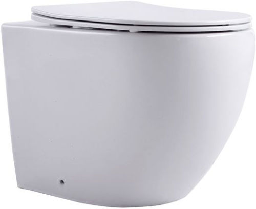 Унитаз приставной Aquanet Cetus Cetus 2.0 F белый с сиденьем микролифт безободковый каскадный смыв - фото 5