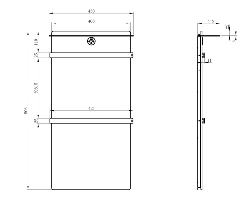 Полотенцесушитель Wonzon & Woghand STUTTGART WW-A504-BG электрический золото - фото 2