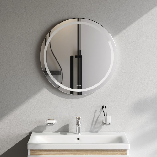 Зеркало в ванную Am.Pm X-Joy M85AMOX0651WG 65х65 цвет серебро - фото 3