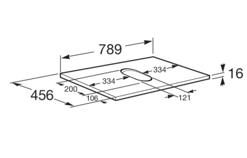 Столешница Roca The Gap A857419517 79х46 накладная цвет светло-коричневый - фото 5