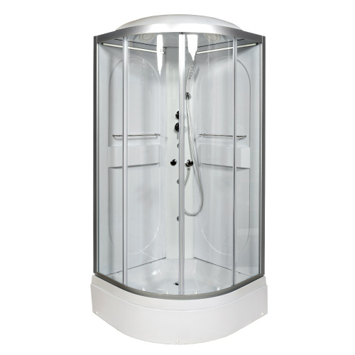 Душевая кабина AvaCan L510LED+GM 100х100 четверть круга с крышей ориентация универсальная - фото 3