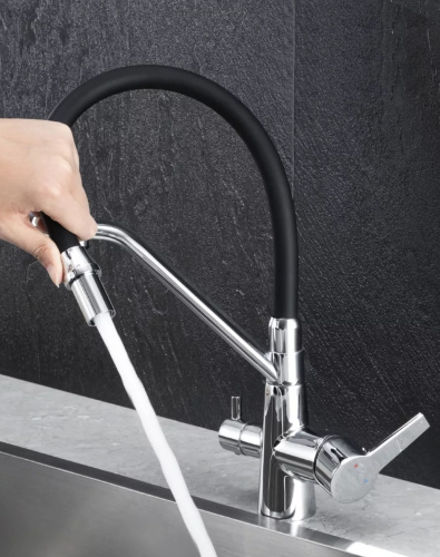 Смеситель для кухни BOCH MANN ELSE BN BM10426 на мойку никель матовый - фото 3