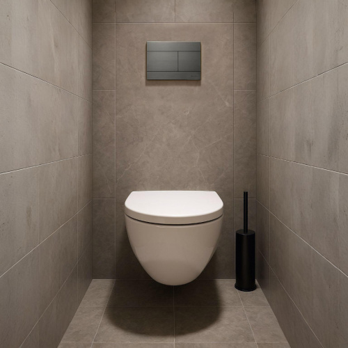 Клавиша смыва механическая Iberica Blanca INOX-R IB.B015.02 цвет серый - фото 2