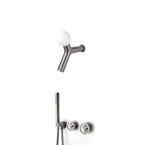 Душевая система Bronze de Luxe 5011GG-L встраиваемая в стену цвет графит - фото 2