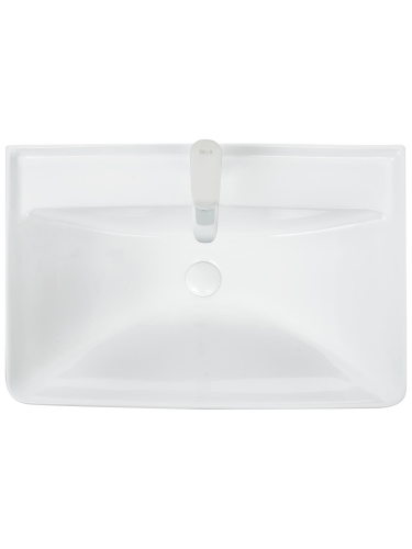 Раковина из санфаянса WeltWasser WW SK 48 см 10000004639 встраиваемая цвет белый глянцевый 1 отверстие под смеситель - фото 3