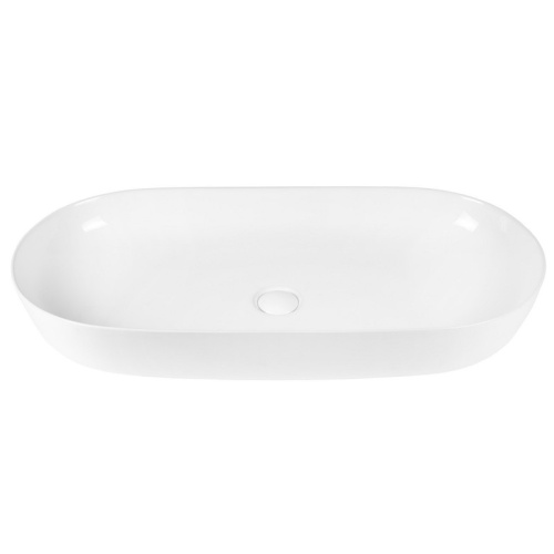 Раковина из сантехнического фарфора Bond Oval S51-800 80х40 накладная цвет белый глянцевый - фото 2