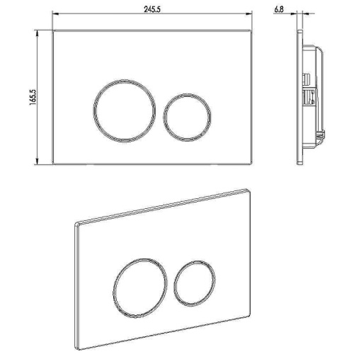 Клавиша смыва механическая Boheme 649-NB цвет никель - фото 2
