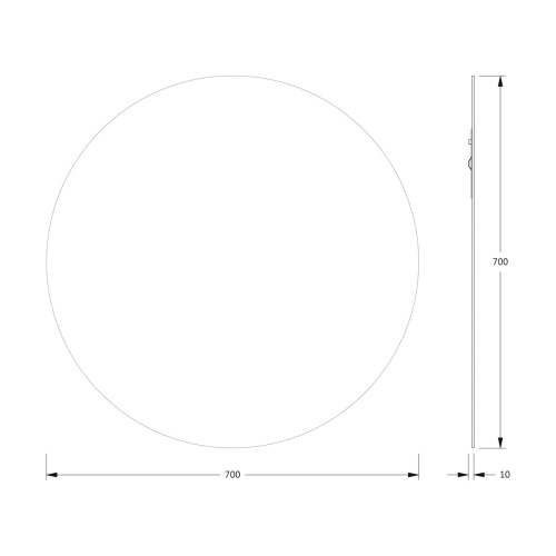 Зеркало в ванную Evoform Colora BY 0453 70х70 цвет черный - фото 2
