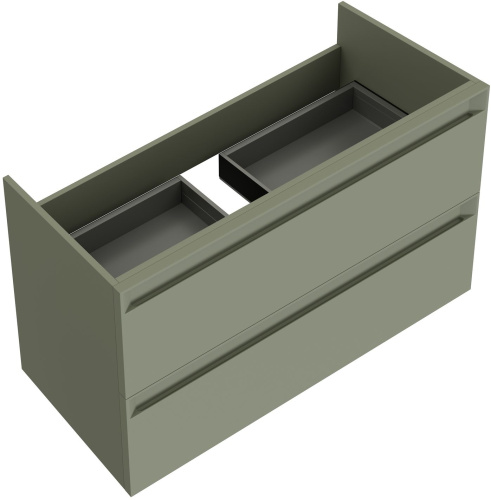Тумба под раковину Allen Brau Eclipse 2.0 1.E1003.CGM 2.0 100х46х63 подвесная цвет зеленый/серый - фото 5