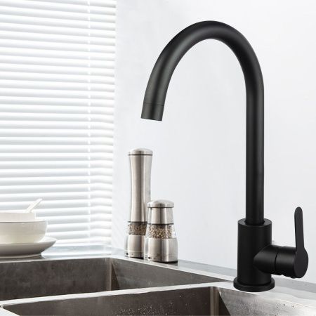 Смеситель для кухни WesnaArt Eko EKO05-110Black на мойку черный