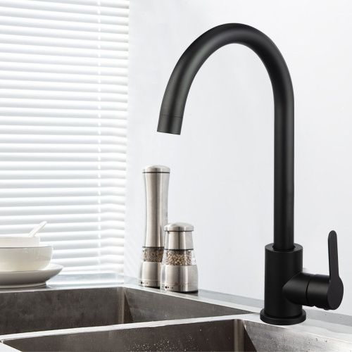 Смеситель для кухни WesnaArt Eko EKO05-110Black на мойку черный - фото 3