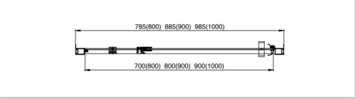 Душевая дверь Aquatek АРИЯ AQ ARI PI 10020CH 100х200 стекло прозрачное профиль хром глянцевый - фото 5