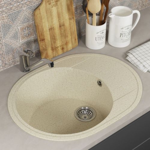 Кухонная мойка Uperwood ECON UPD-107 4910201244 60х45 цвет бежевый поверхность матовая - фото 2