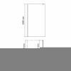 Душевая перегородка Wasserkraft Rur 30W 30W44-FL 100х200 стекло рифленое профиль хром