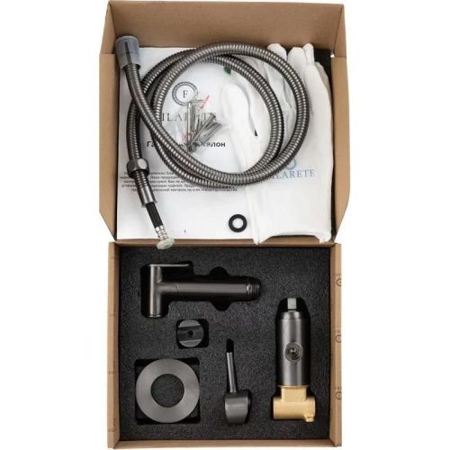 Гигиенический душ со смесителем Filarete Roun FL100BG графит - фото 4