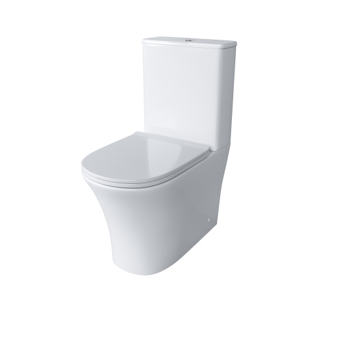 Унитаз напольный с бачком Grossman Classic GR-4466S белый глянцевый с сиденьем микролифт безободковый каскадный смыв
