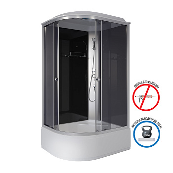 Душевая кабина Niagara Eco E110/80/40R/TN 110х80 асимметричная с крышей ориентация правая