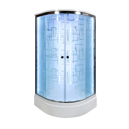 Душевая кабина AvaCan EM2780LED+GM 80х80 четверть круга с крышей ориентация универсальная - фото 2