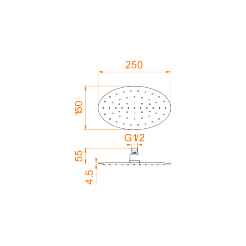 Верхний душ RGW Shower Panels 21148325-01 хром - фото 5