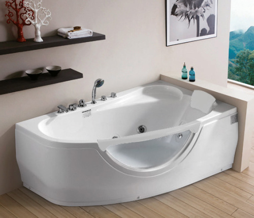 Ванна акриловая гидромассажная Gemy G9046 II B R 171х99 пристенная асимметричная с каркасом - фото 2