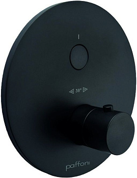 Смеситель для душа Paffoni Compact Box CPT013NO встраиваемый в стену черный с термостатом