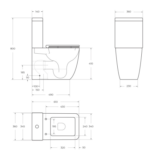 Чаша унитаза напольная BelBagno LUCE BB2197CP-TOR/SC цвет белый без бачка с сиденьем микролифт безободковая смыв торнадо - фото 2