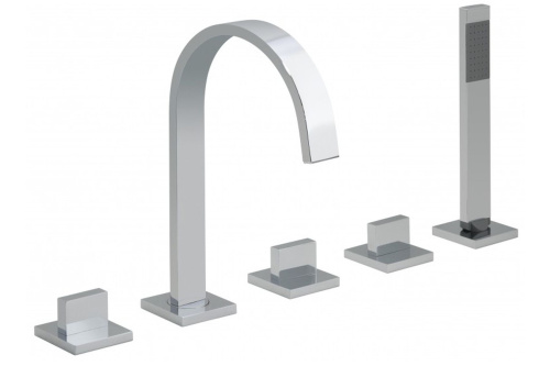 Смеситель Royal Bath TRIUMPH RB501 на борт ванны серебро