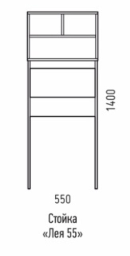 Полка Corozo Лея SD-00000098 55х20х140 напольная цвет белый - фото 3